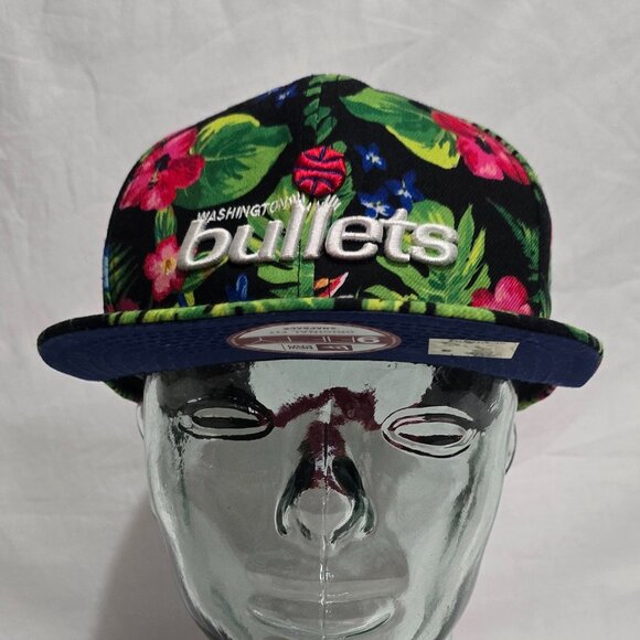New Era Hardwood Classics 9Fifty Orig. Fit Snapback Floral WASHINGTON BULLETS - Picture 2 of 9